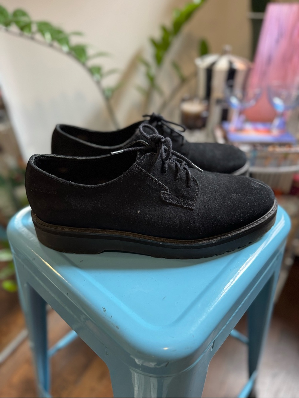 Saturdays New York City Black Suede Derby Shoes
